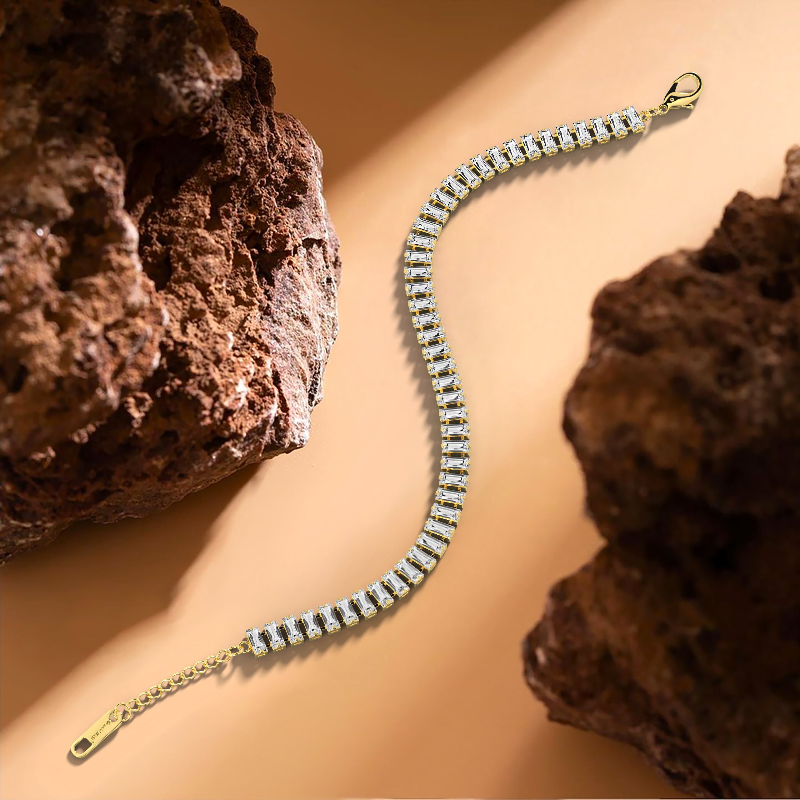 Armband Dames | Zirkonia Steentjes | Goud