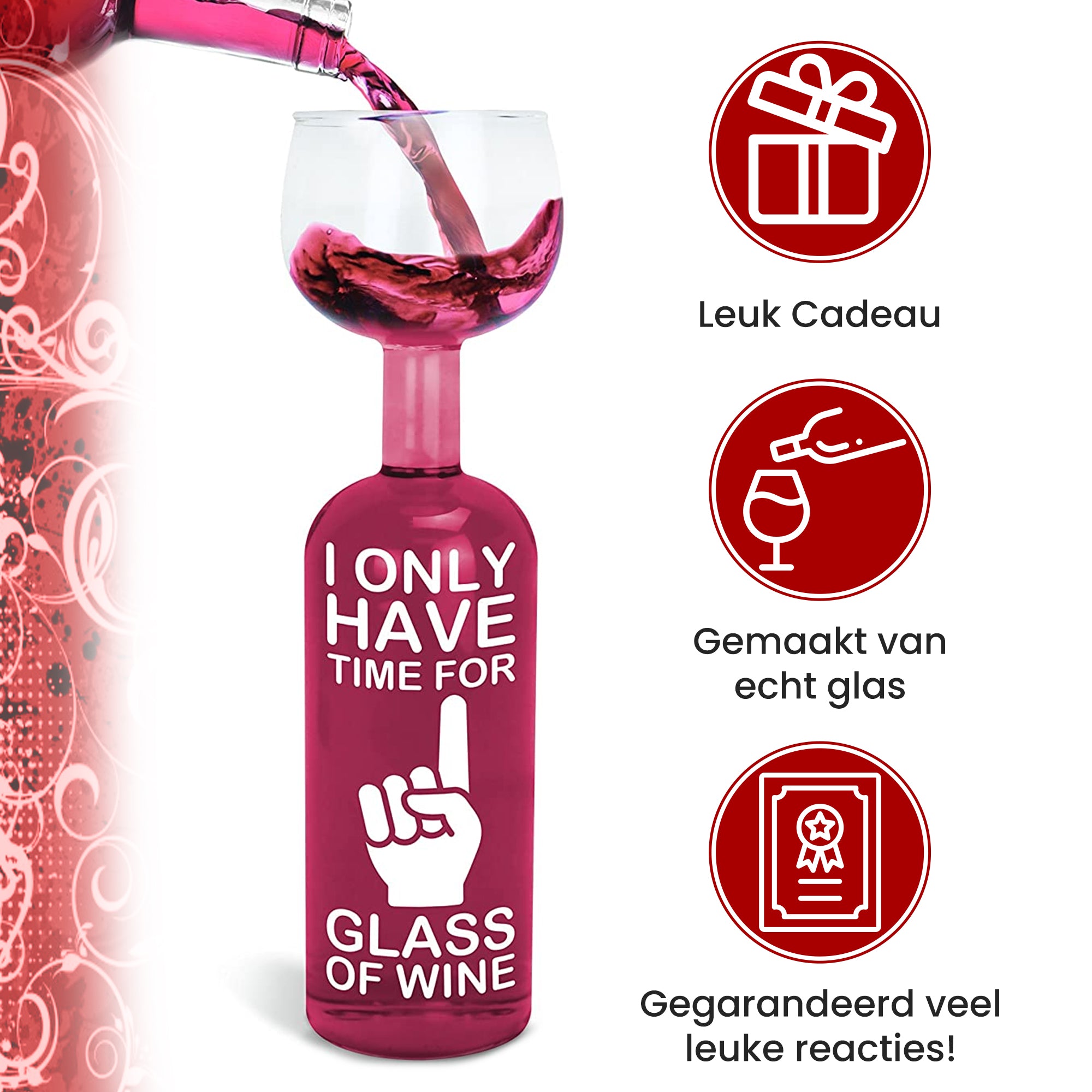 Wijnfles-glas | Only One Glass | 750ml