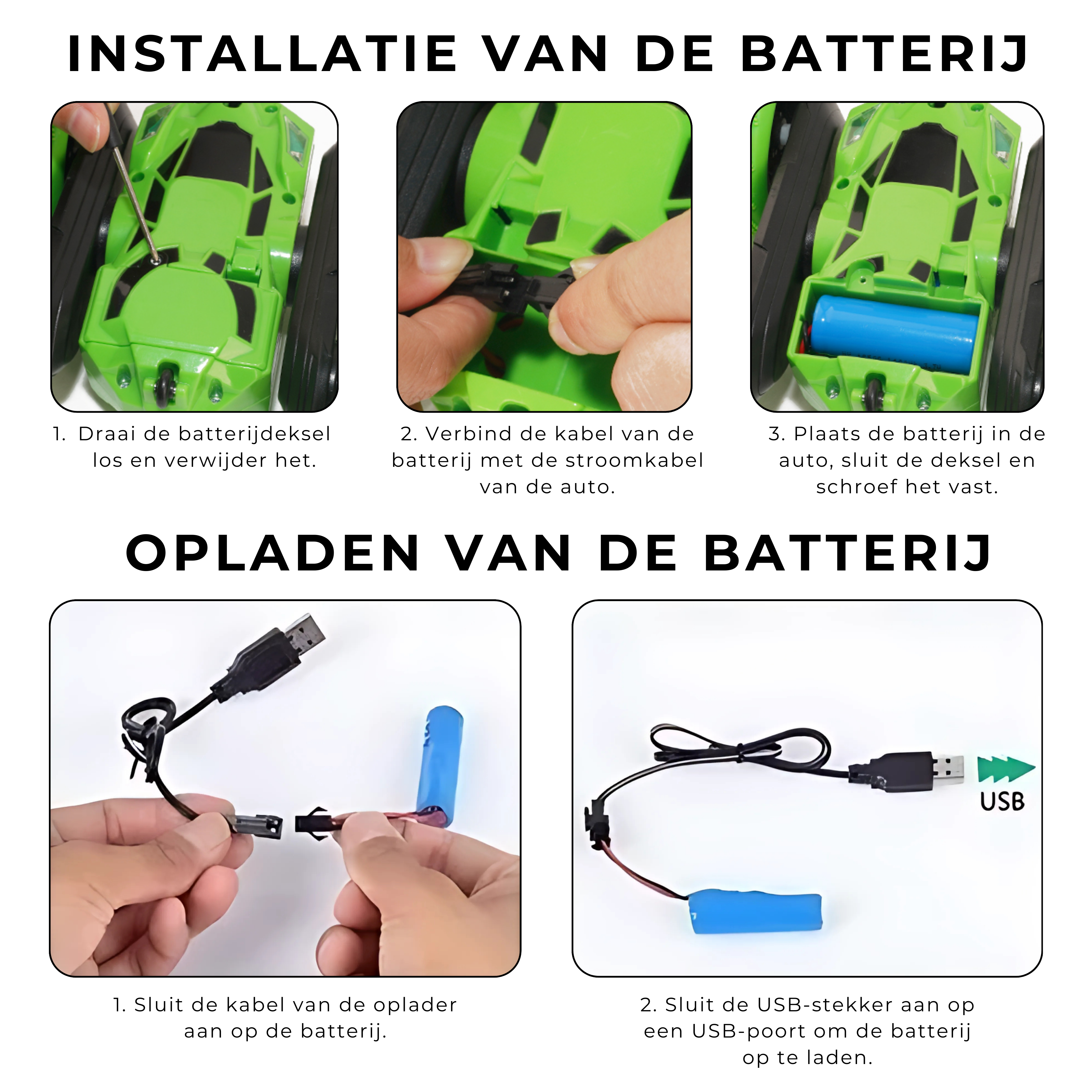 Bestuurbare Stunt Auto | Groen