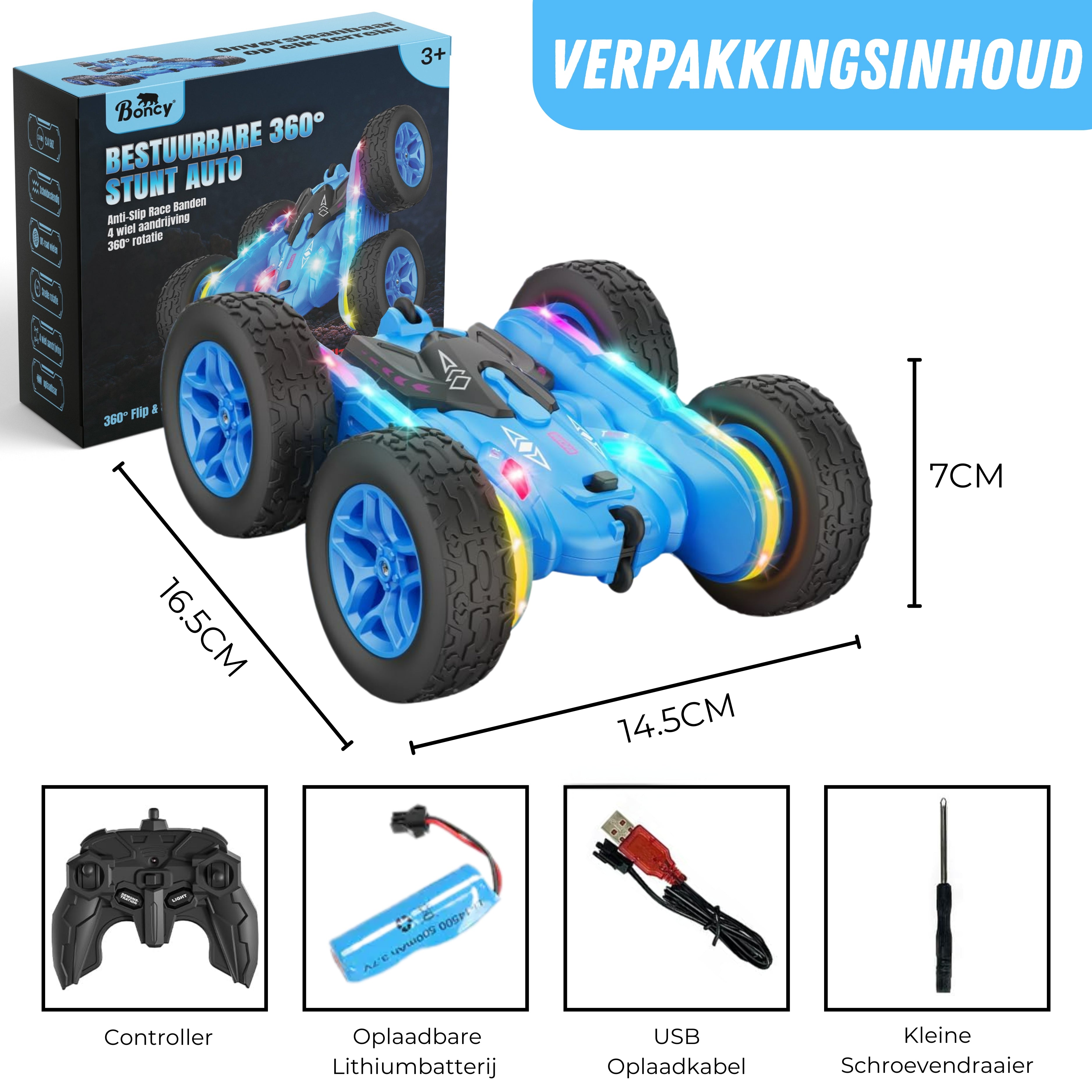 Bestuurbare Stunt Auto | Blauw