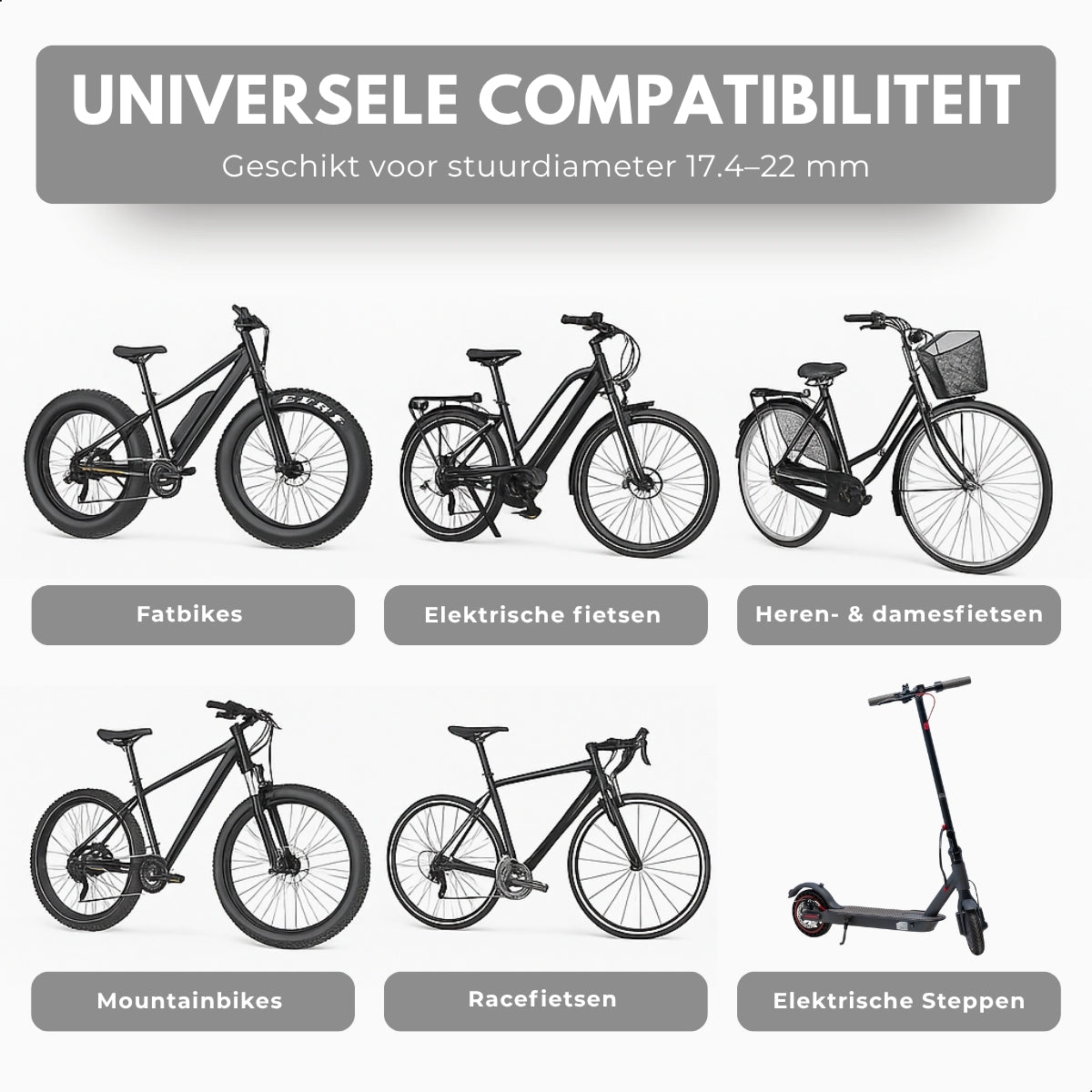 Boncy® Fietsspiegel 2-pack | In stuur