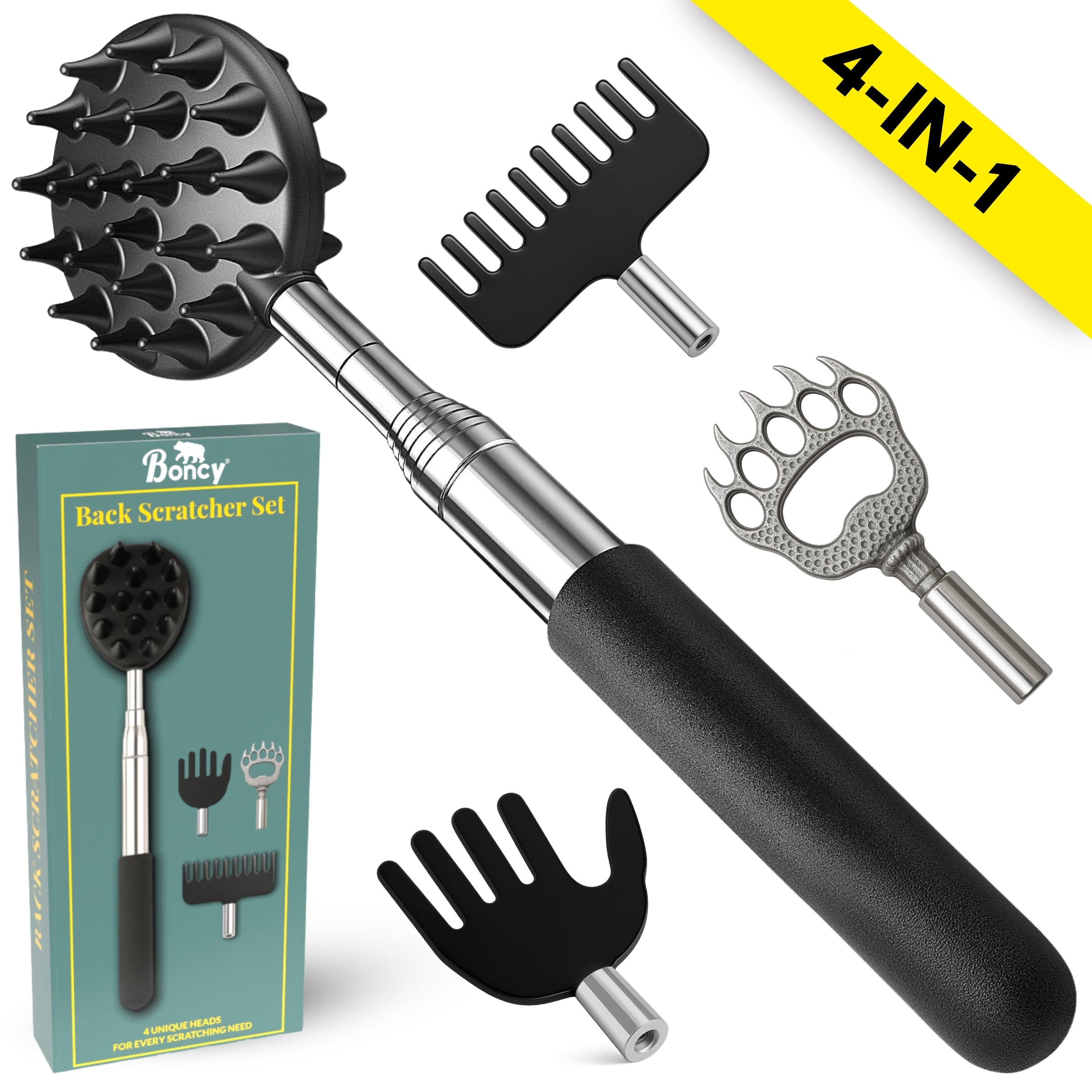 Boncy® Rugkrabber 4-Koppige Set