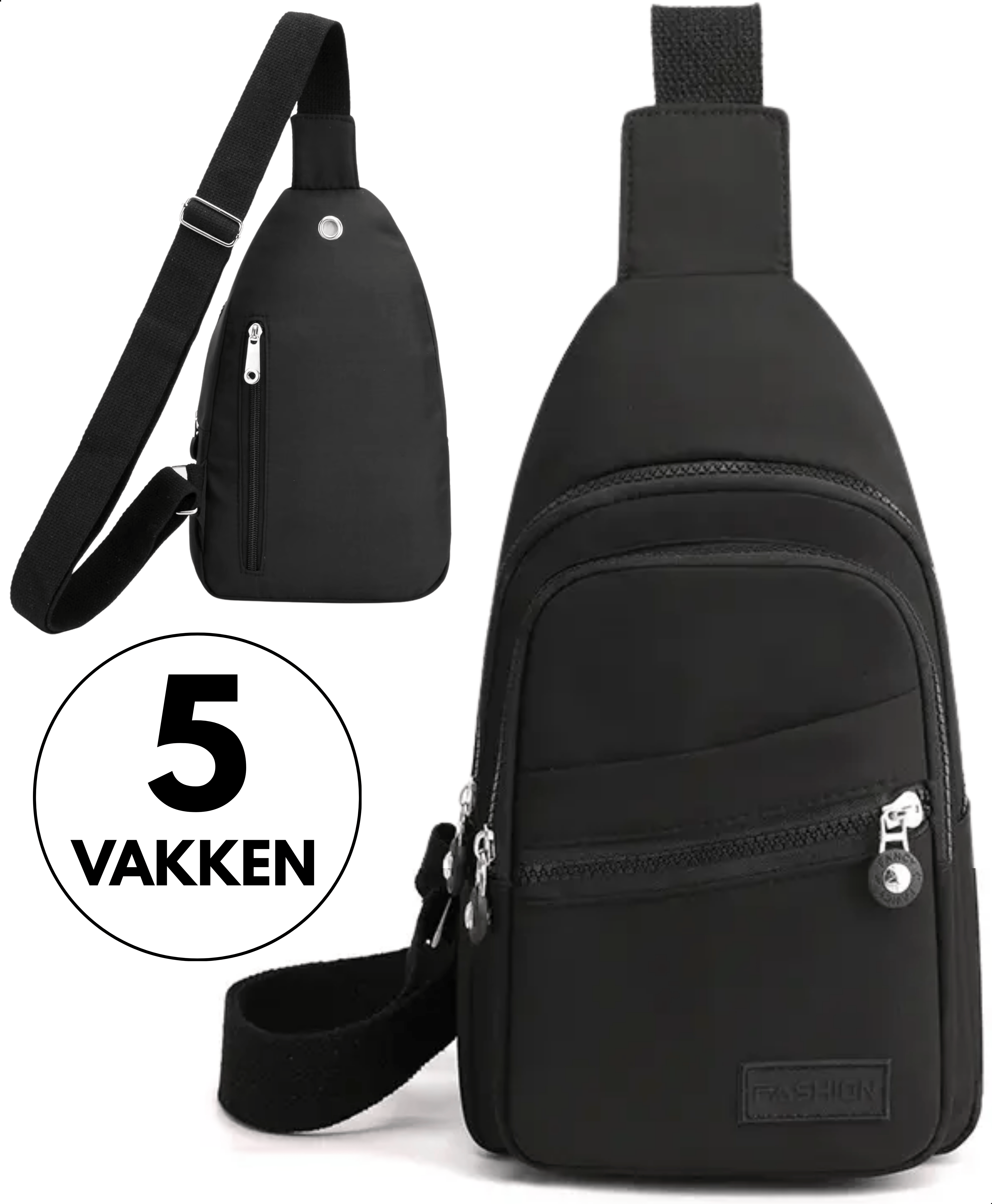 Boncy® Crossbody Schoudertas | Zwart