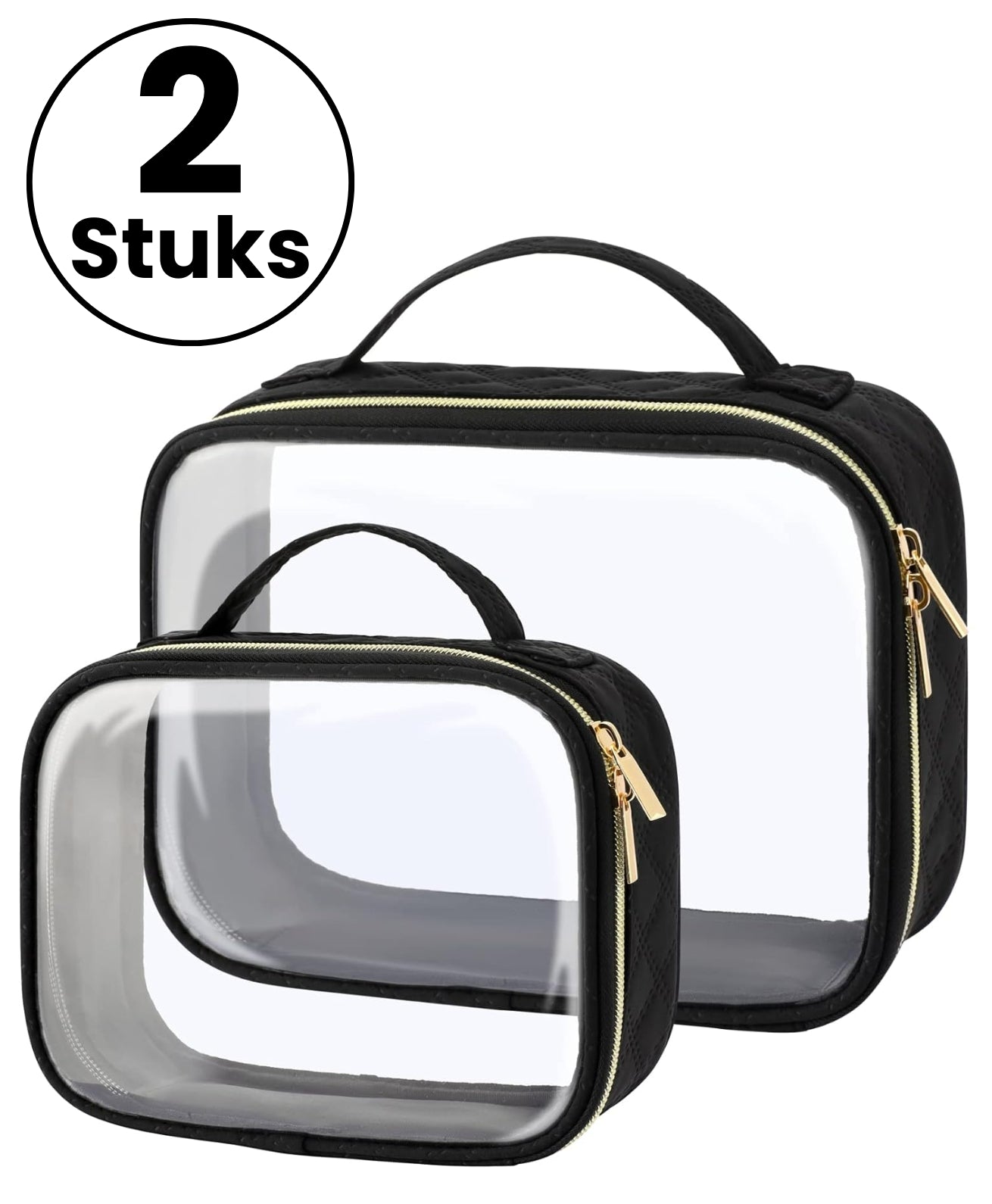 Doorzichtige Toilettas Set