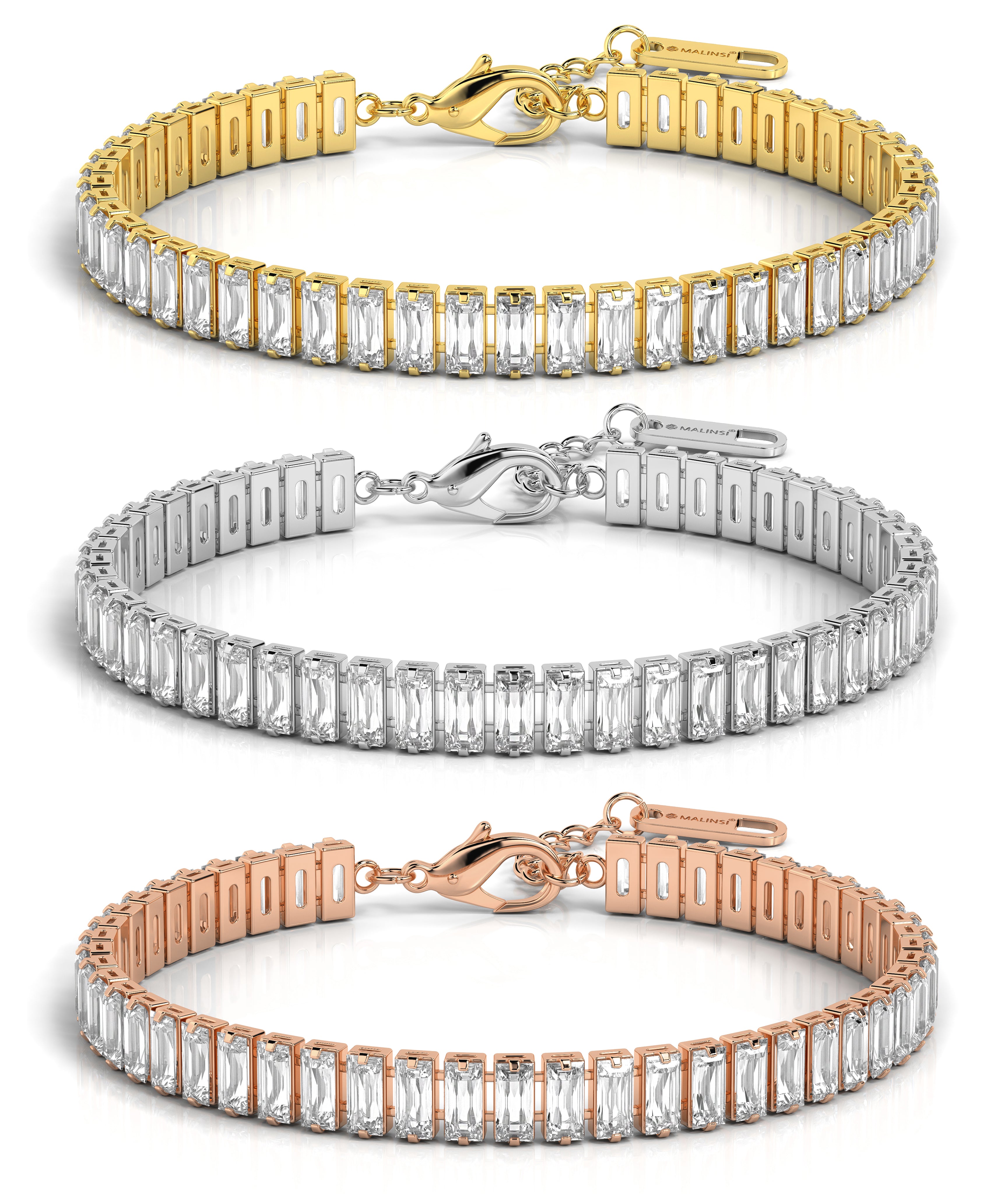 Armband Dames | Zirkonia Steentjes | Rosegoud