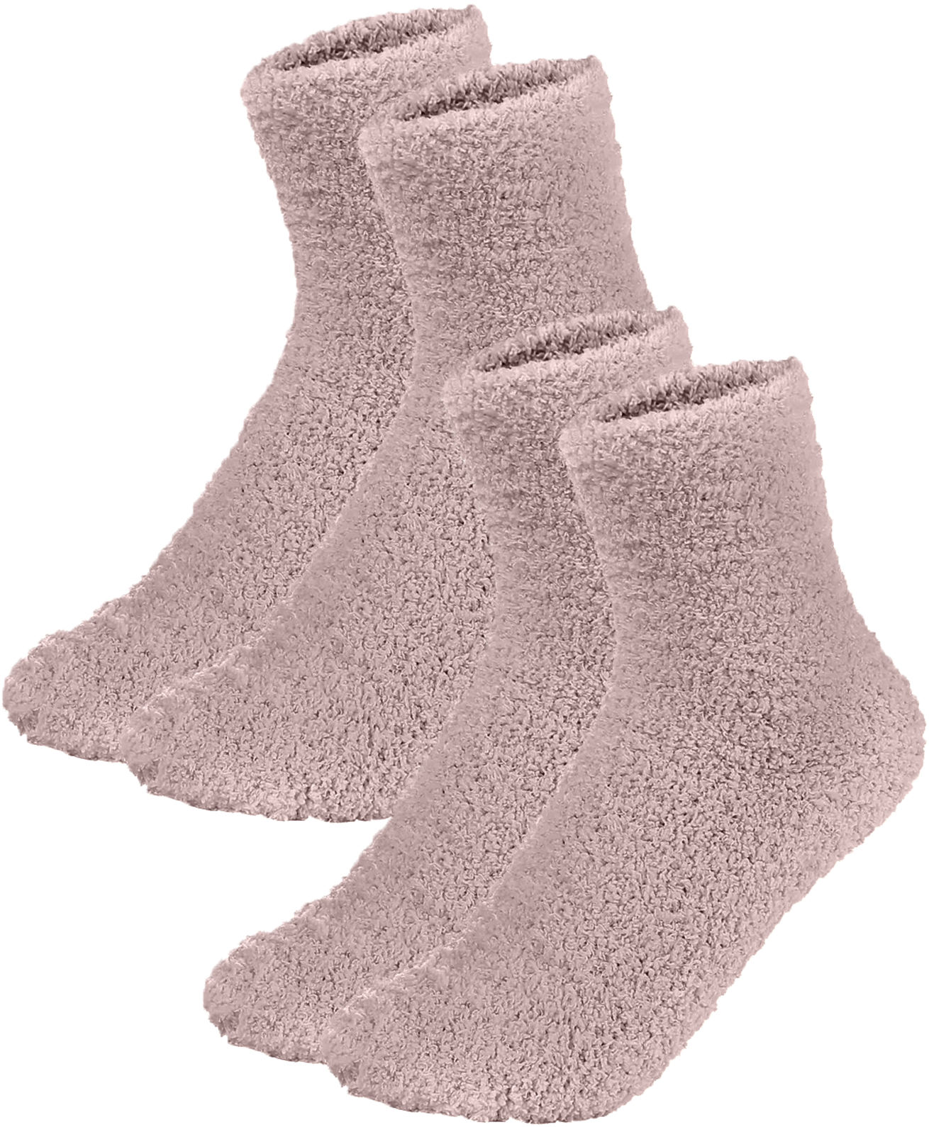 Fluffy Sokken | Beige 2-Pack