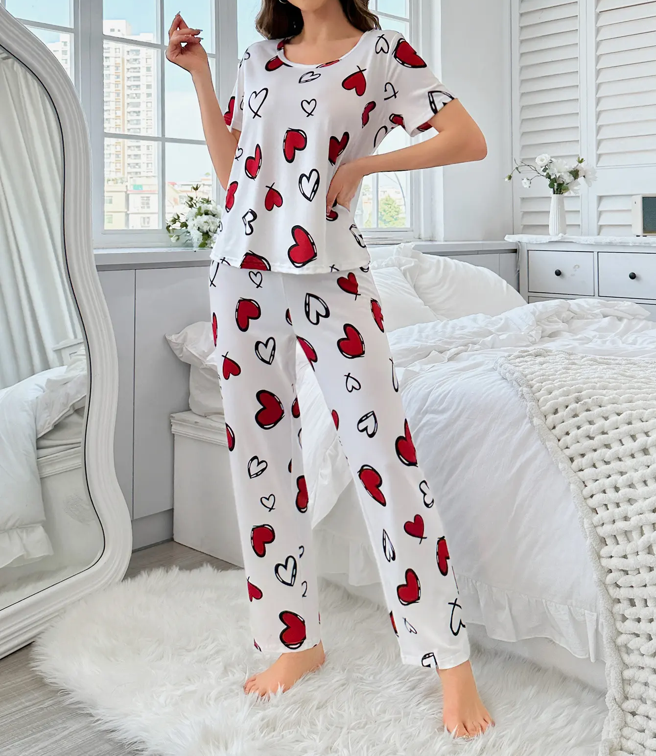 Pyjama Set Dames | Hartjes