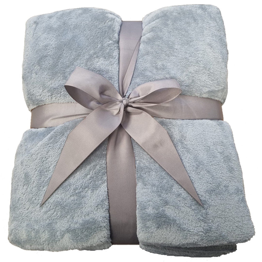 Zachte Fleece Deken | Zilver-Grijs Plaid