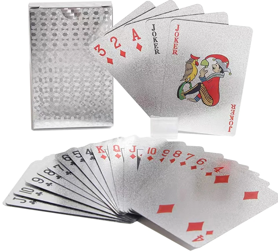 Luxe Speelkaarten | Zilver | 100% Waterdicht