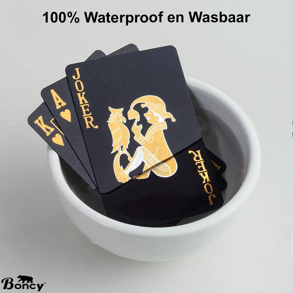 Luxe Speelkaarten | Zwart | 100% Waterdicht
