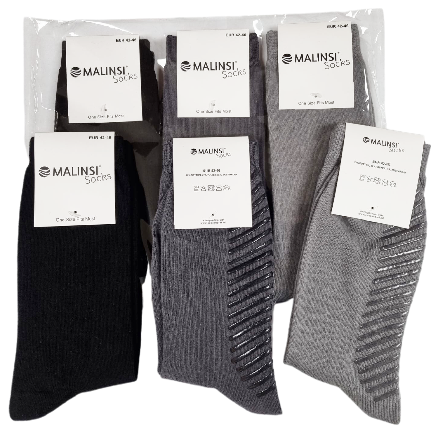 Antislip sokken 3-Pack | 3 Paar Donkere kleuren