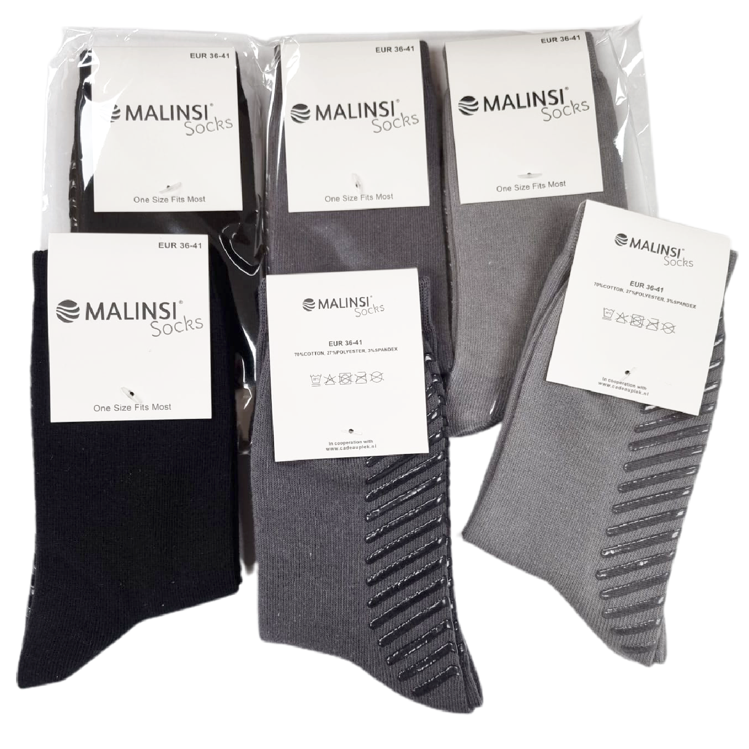 Antislip sokken 3-Pack | 3 Paar Donkere kleuren