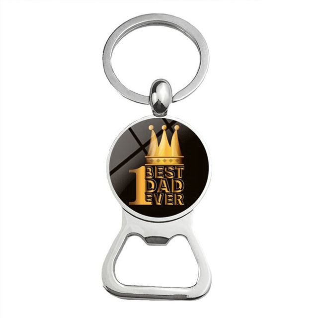 Sleutelhanger & bieropener voor vader, ''#1 best dad ever'' | Cadeauplek
