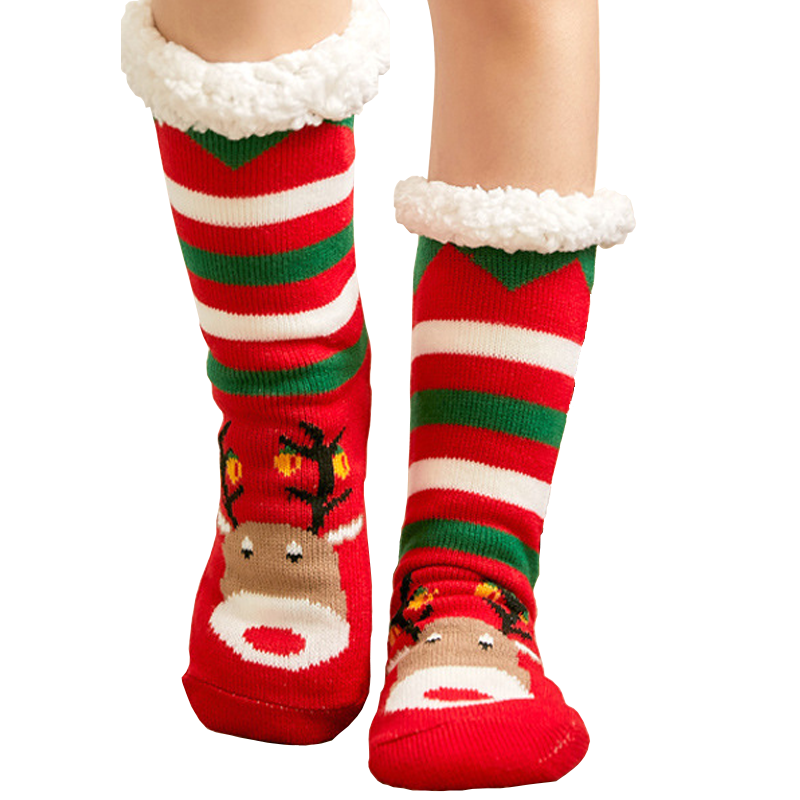 Fluffy kerst huissokken rendier rudolf | Cadeauplek