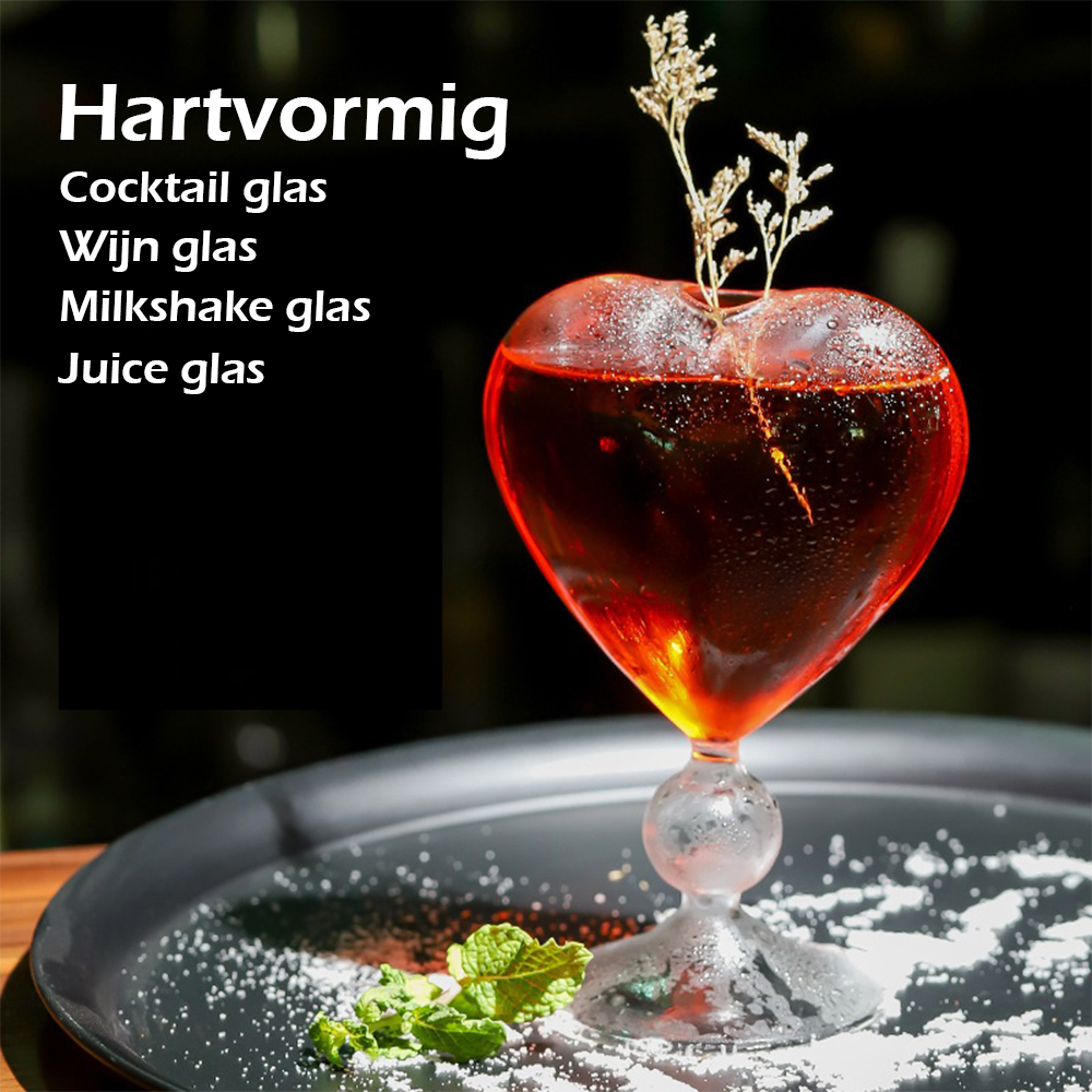 Cocktail glas in hartvorm | Cadeauplek