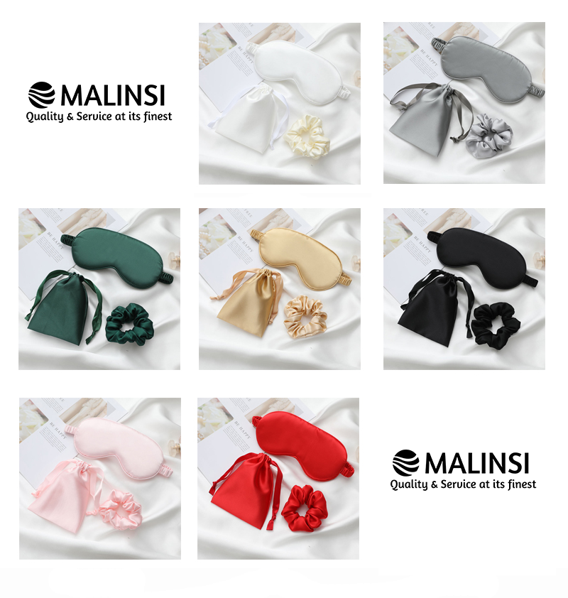 slaapmasker met bijpassend zakje en scrunchie alle kleuren | cadeauplek