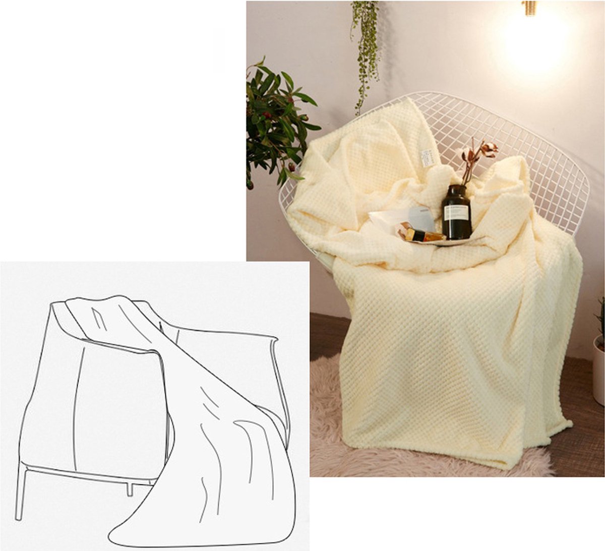 Zachte Fleece Deken | Beige