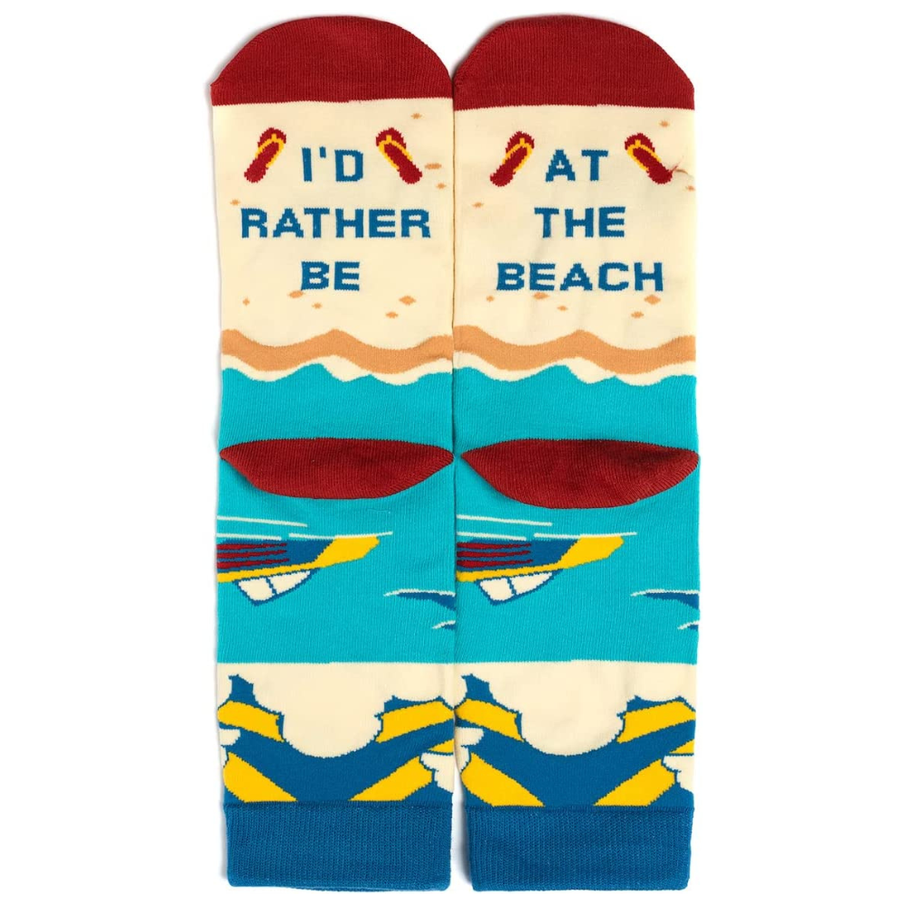 Grappige Sokken | I'd Rather Be | Beach
