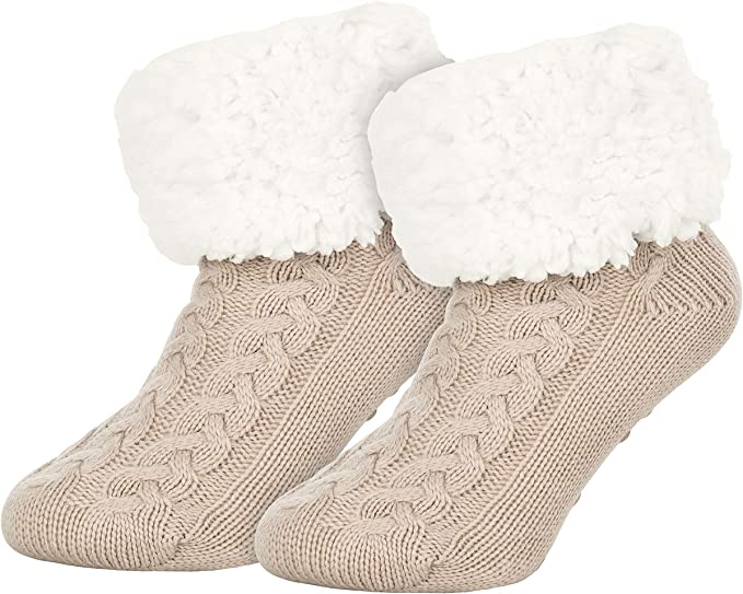 Fluffy Huissokken | Beige