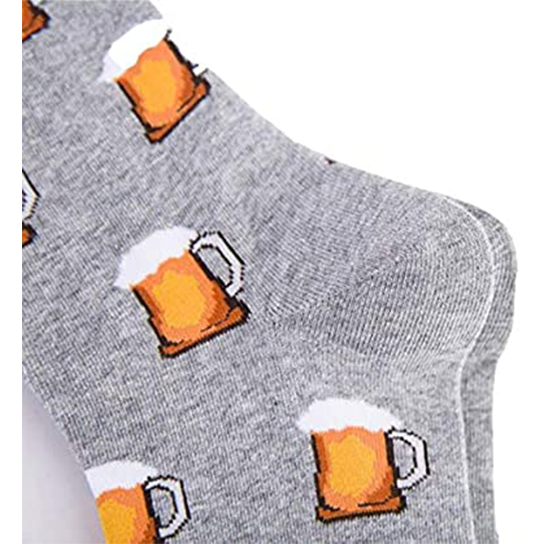Grappige sokken met bierglazen grijs | cadeauplek