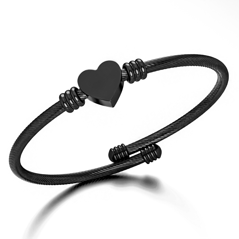 Hart Armband | Zwart