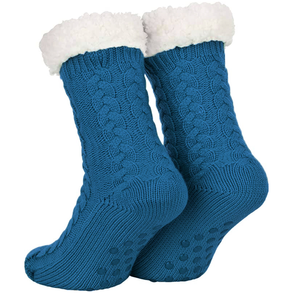 Fluffy Huissokken | Blauw
