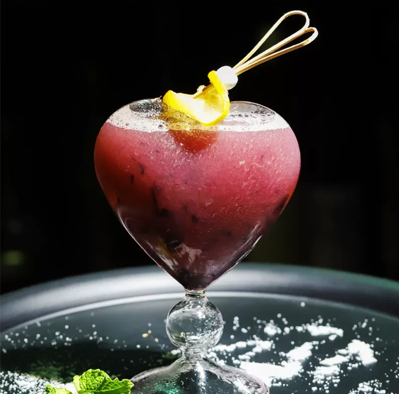 Cocktail glas in hartvorm | Cadeauplek