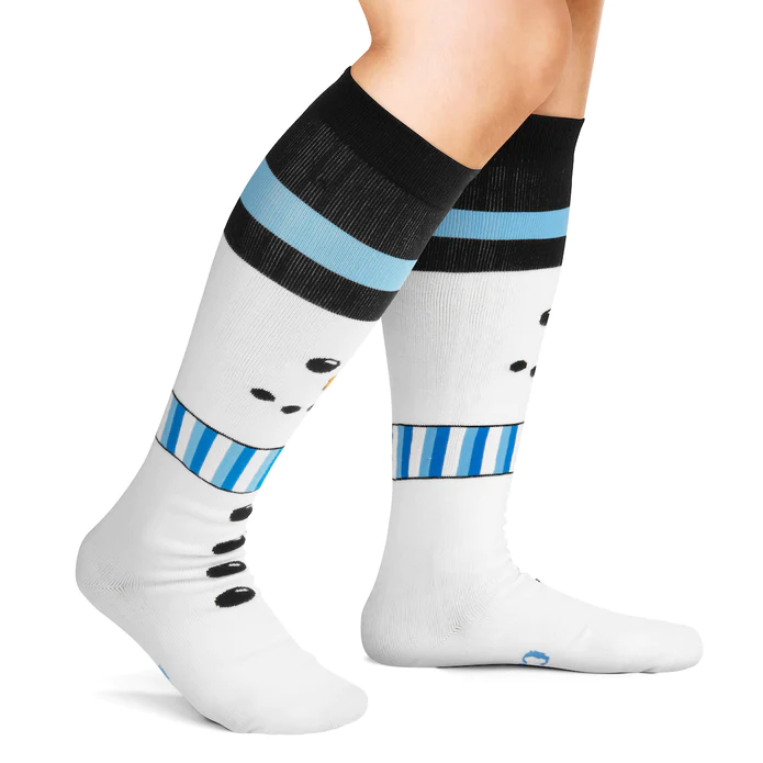 Grappige Sokken | Sneeuwvlokken & Sneeuwpop | 2-pack