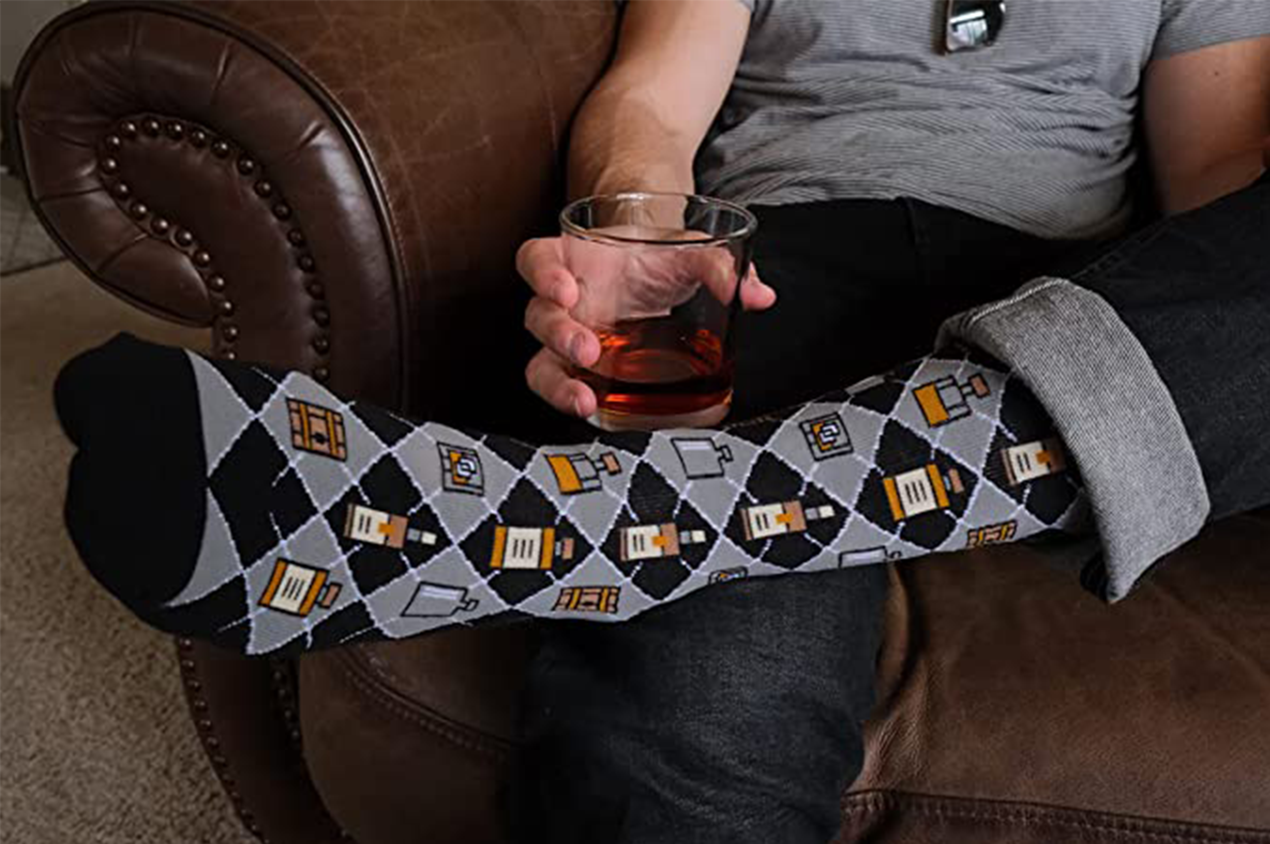 Grappige Sokken | I'd Rather Be | Whiskey