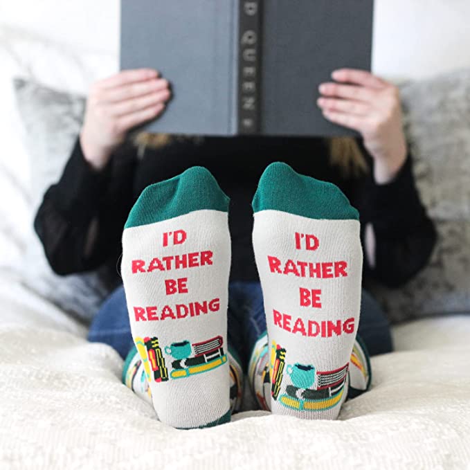 Grappige Sokken | I'd Rather Be | Reading