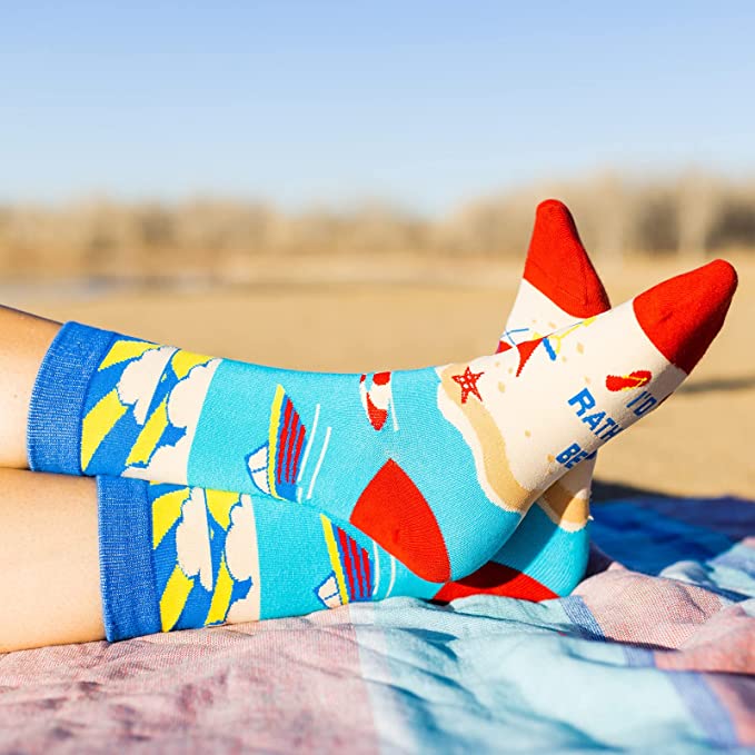 Grappige Sokken | I'd Rather Be | Beach