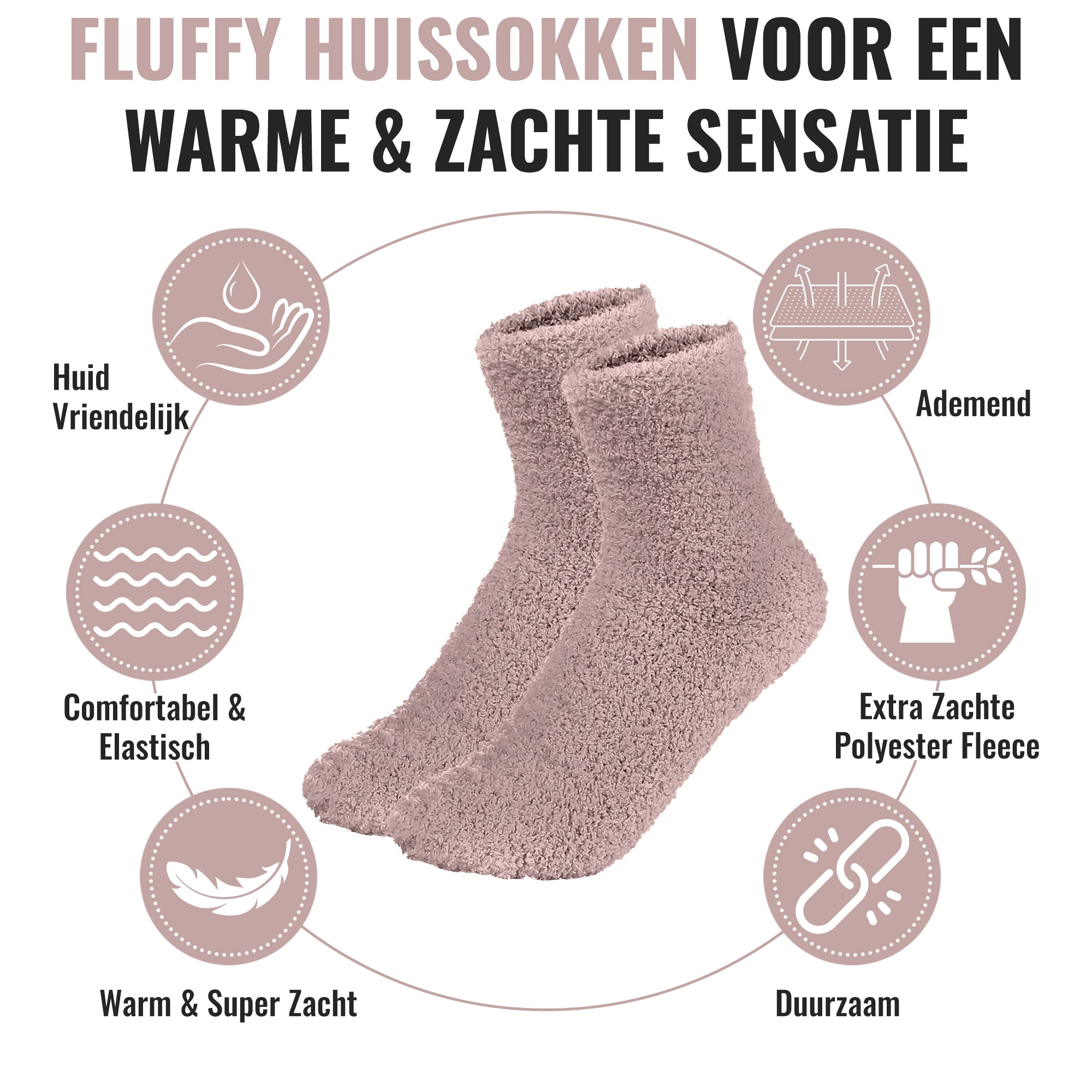 Fluffy Sokken | 5-Pack Happy Kleuren