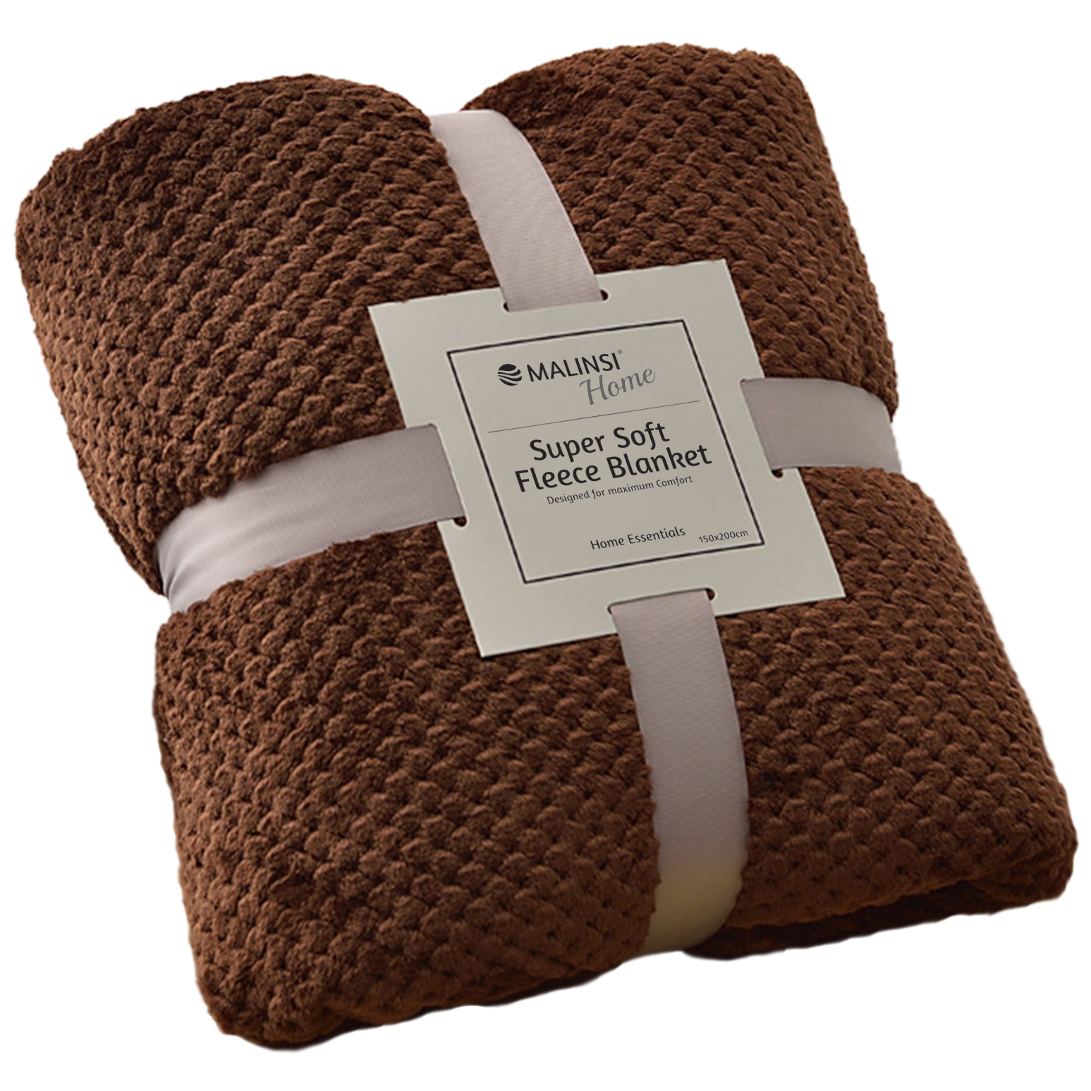 malinsi bruin fleece deken | Cadeauplek