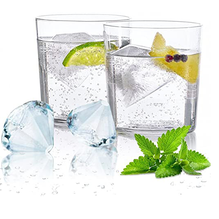Diamant-Vormige IJsblokjes in glas | Cadeauplek.nl