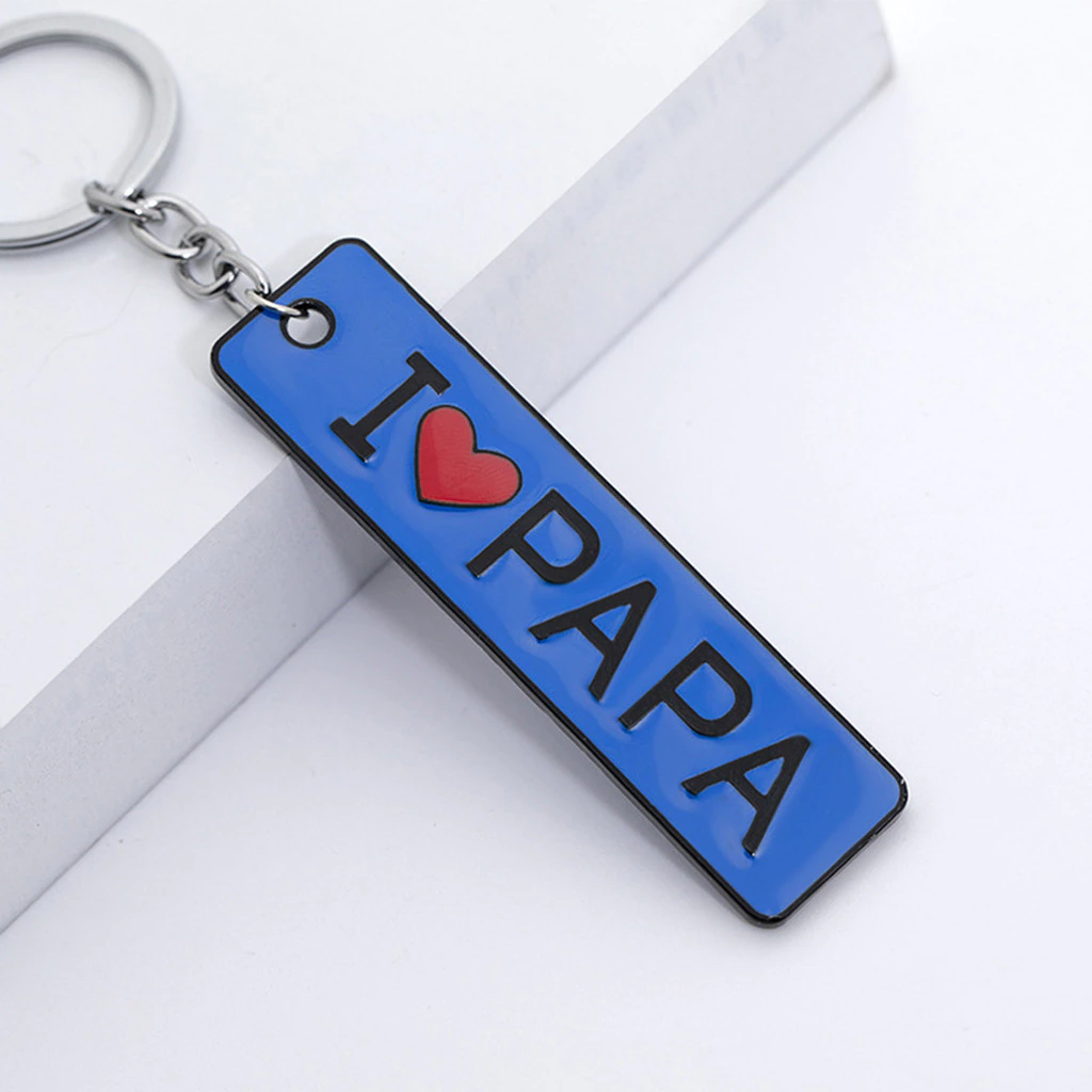 Sleutelhanger Vader, i love papa, blauw | cadeauplek