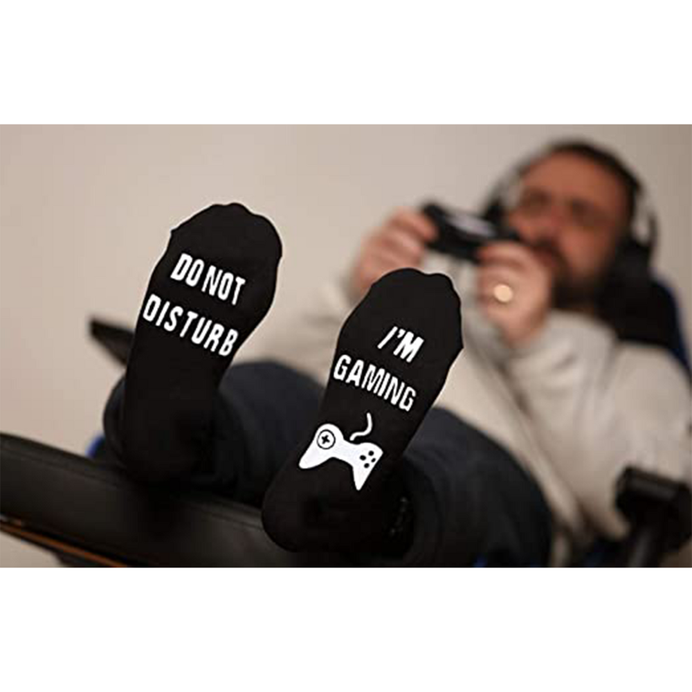 Grappige sokken, i'm gaming, zwart, onderkant | Cadeauplek