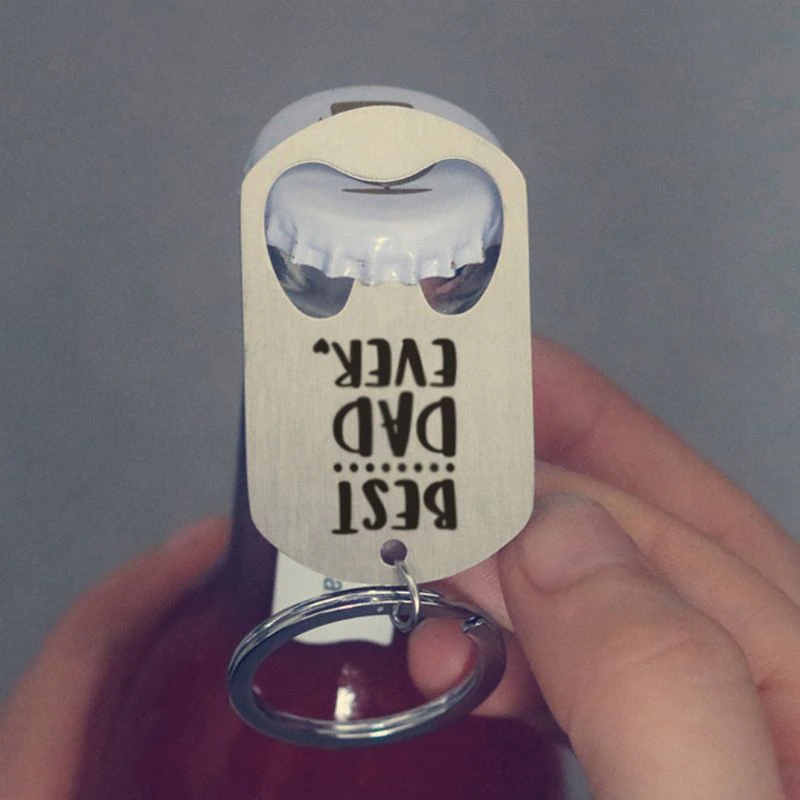 Sleutelhanger & bieropener voor vader, Best Dad Ever | Cadeauplek