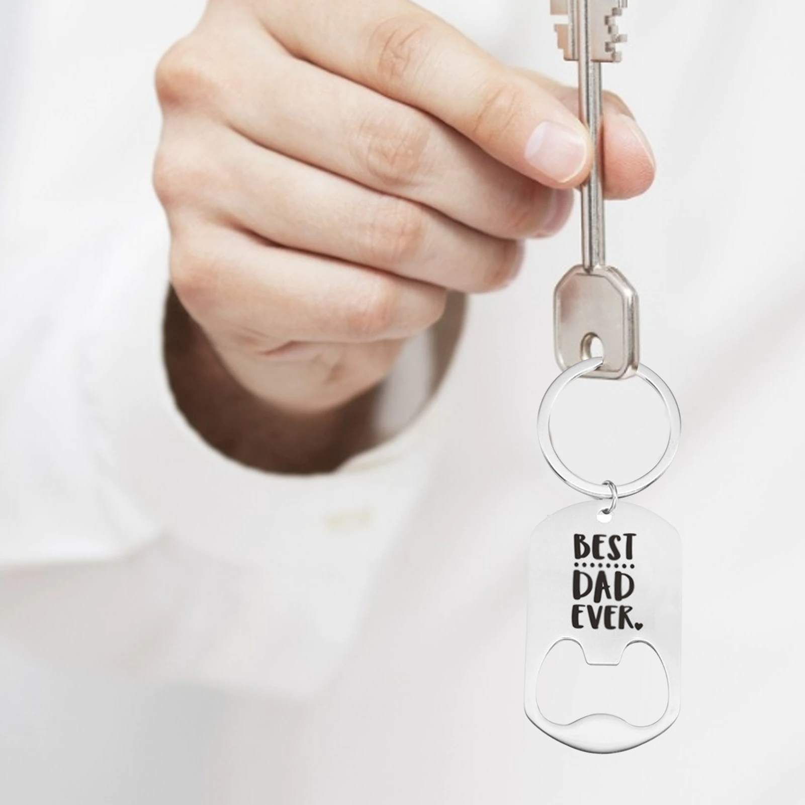 Sleutelhanger & bieropener voor vader, Best Dad Ever | Cadeauplek