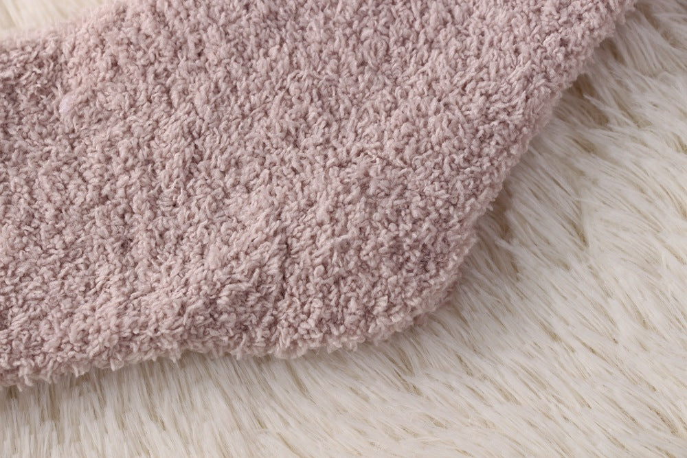 Fluffy sokken beige details | cadeauplek