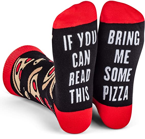 Grappige sokken unisex pizza one size katoen