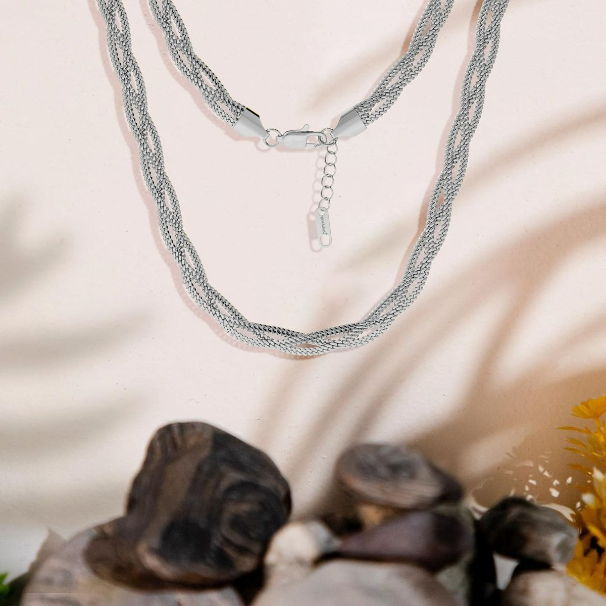 Malinsi® Ketting Dames | Triplet Chain | Zilver