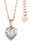 Ketting Dames | Love Hartje | Rose Goud Plated RVS