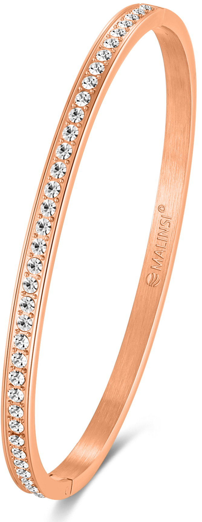 Armband Dames | Rose Goud plated RVS | Zirkonia