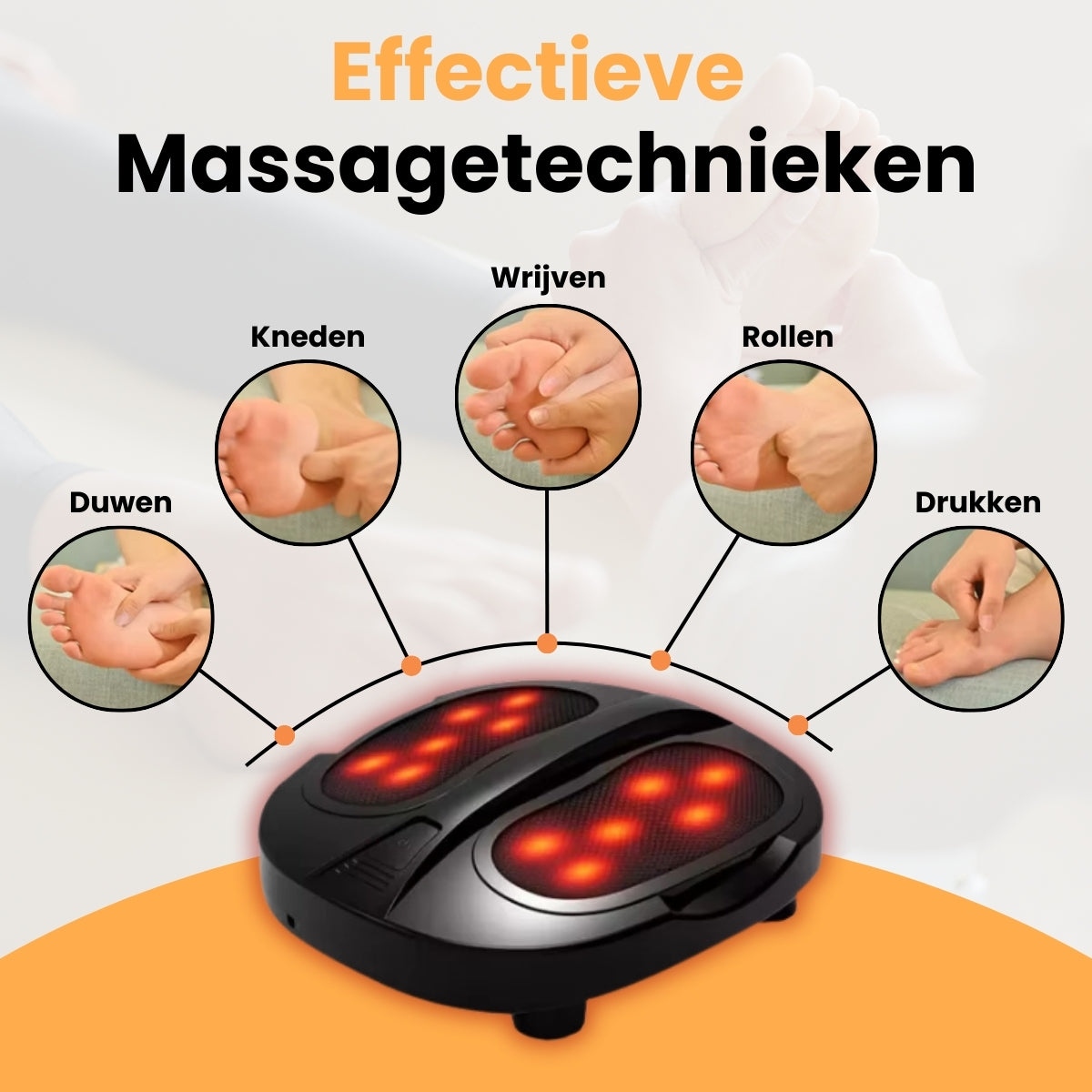 Luxe Voetmassager Met Verwarmingsfunctie