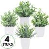 Premium Kunstplantjes in pot | 4 Stuks