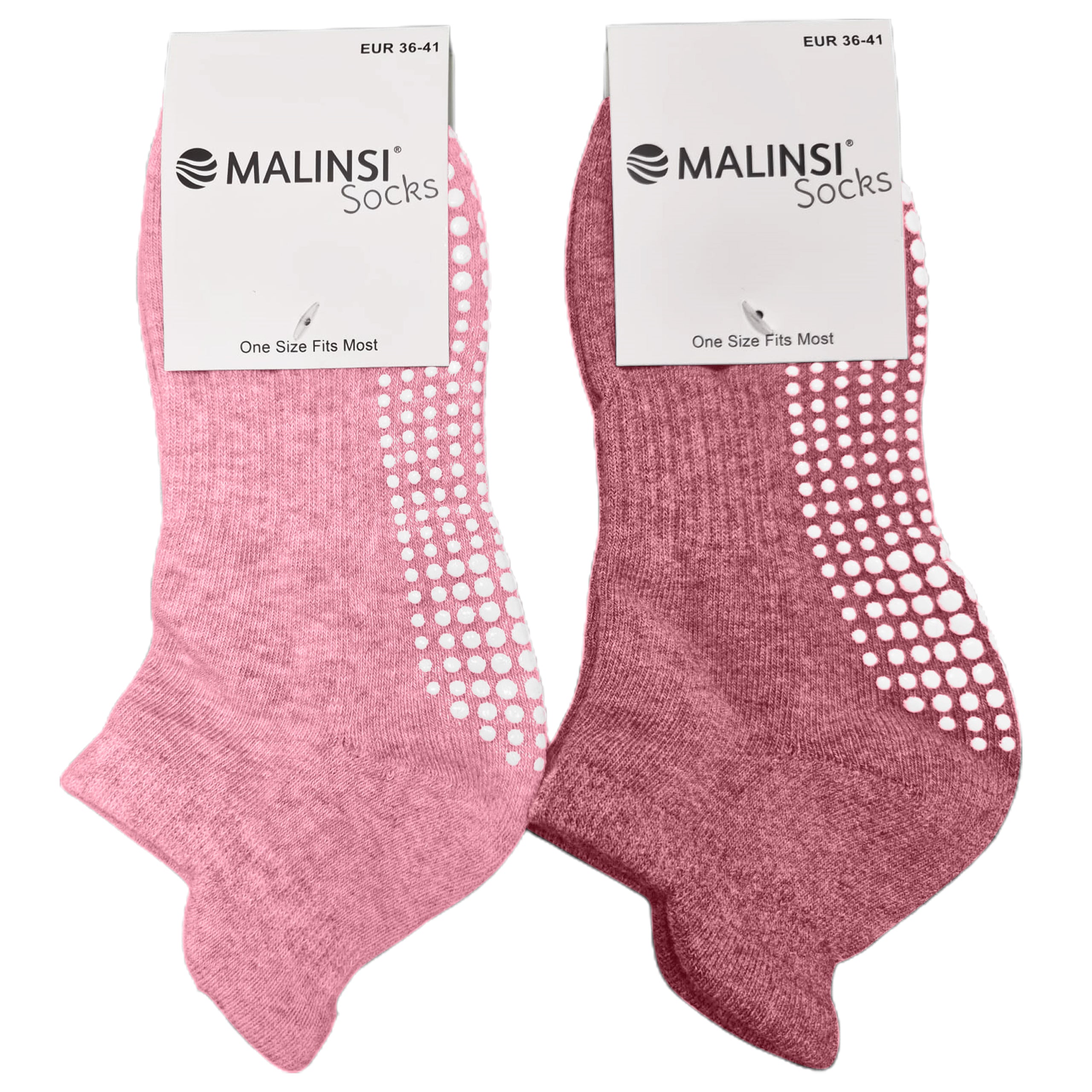 Antislip sokken | 2-Pack Laag | Roze/Rood