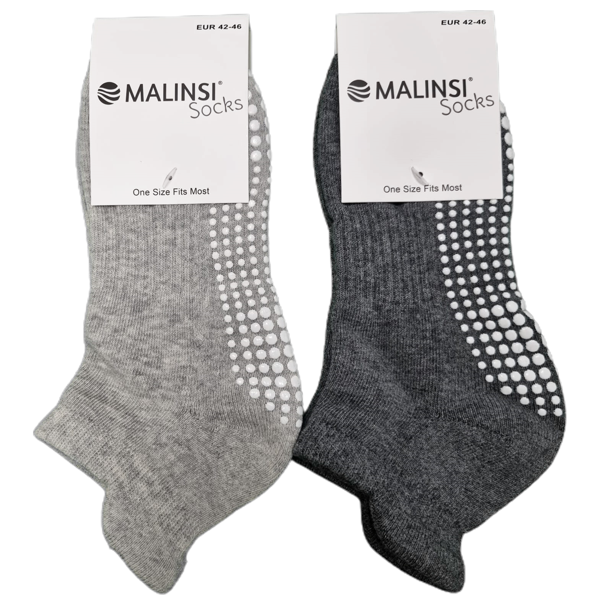 Antislip sokken | 2-Pack Laag | Zwart/Grijs