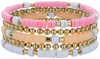 Armband Dames Set 5 Stuks | Roze & Wit