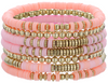 Armband Dames Set 7 Stuks | Roze & Geel