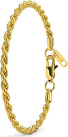 Rope Chain Armband | Compleet RVS 5mm | Goud